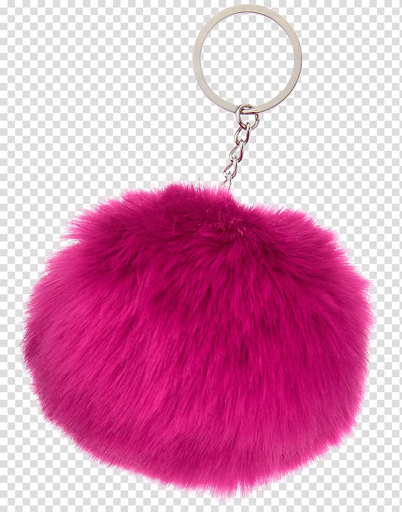 Fur Key Chains Pom-pom Pink M Berry, others transparent background PNG clipart