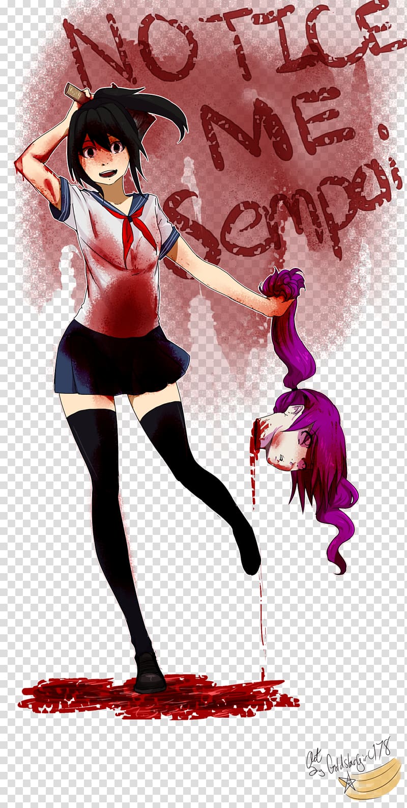 Yandere Simulator Game Drawing Character Toga Anime Transparent Background Png Clipart Hiclipart - they stole my thumbnail for a yandere simulator roblox game