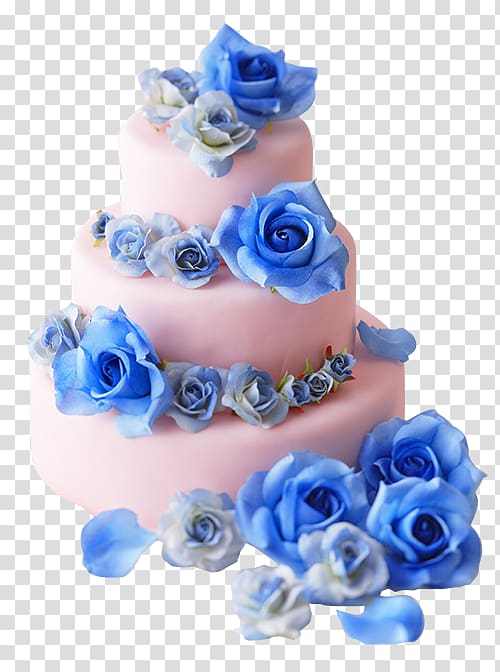 Wedding cake Birthday cake Cream Chocolate cake, Fancy Blue Rose Wedding Cake transparent background PNG clipart