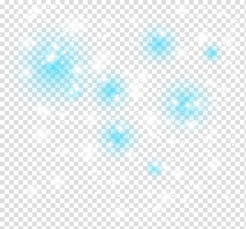 white and blue stars illustration, Symmetry Computer Pattern, Blue dream light snowflakes transparent background PNG clipart