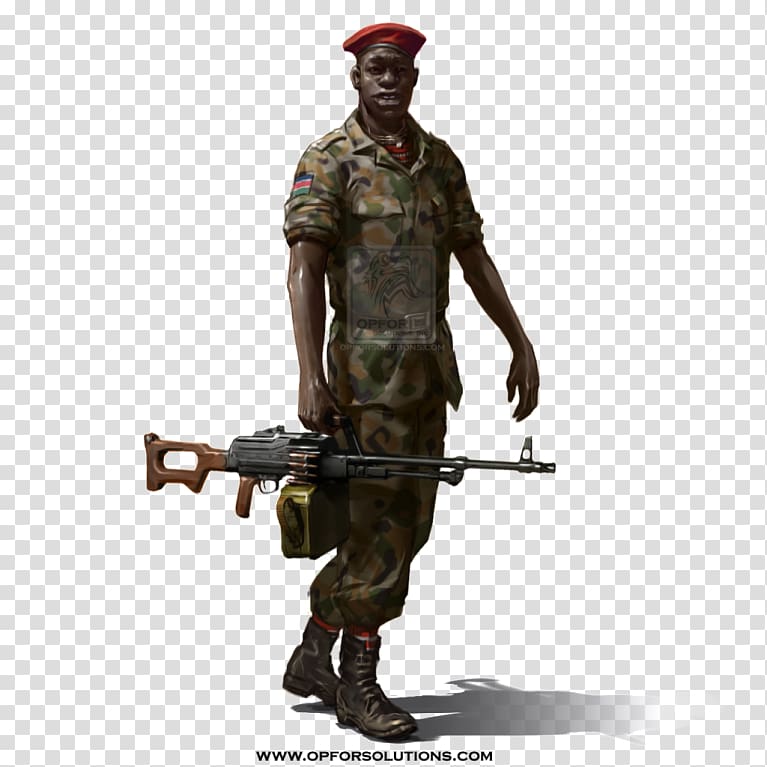 South Sudan Soldier Infantry Sudanese Armed Forces, small ornaments transparent background PNG clipart