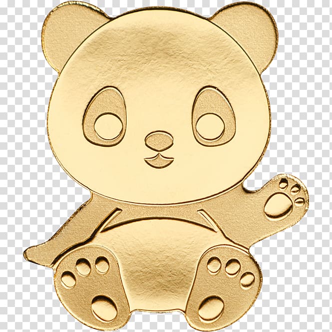 Giant panda Gold coin Chinese Gold Panda, Coin transparent background PNG clipart