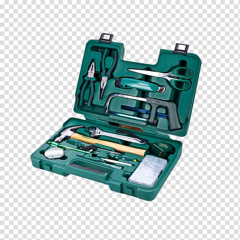 Hand tool Toolbox DIY Store, Product physical metal toolbox transparent background PNG clipart