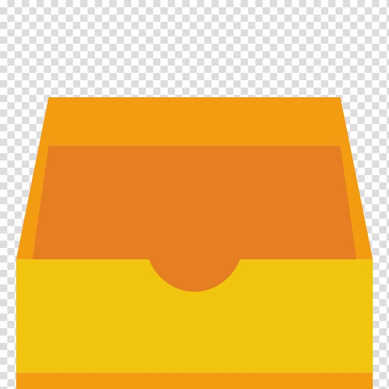 orange drawer , angle brand material yellow, Box transparent background PNG clipart