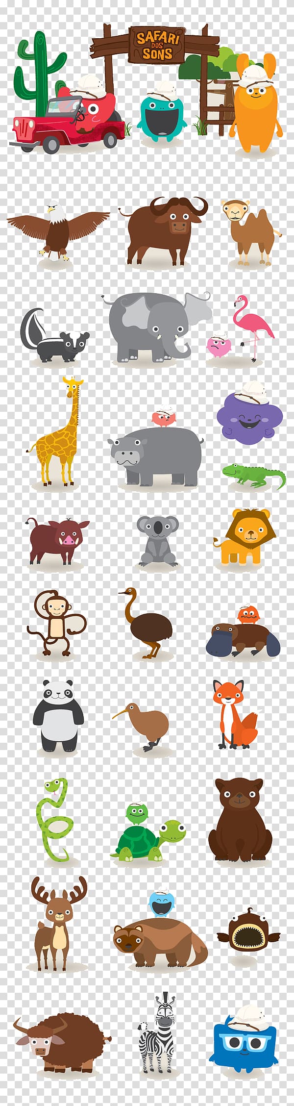 cartoon zoo transparent background PNG clipart