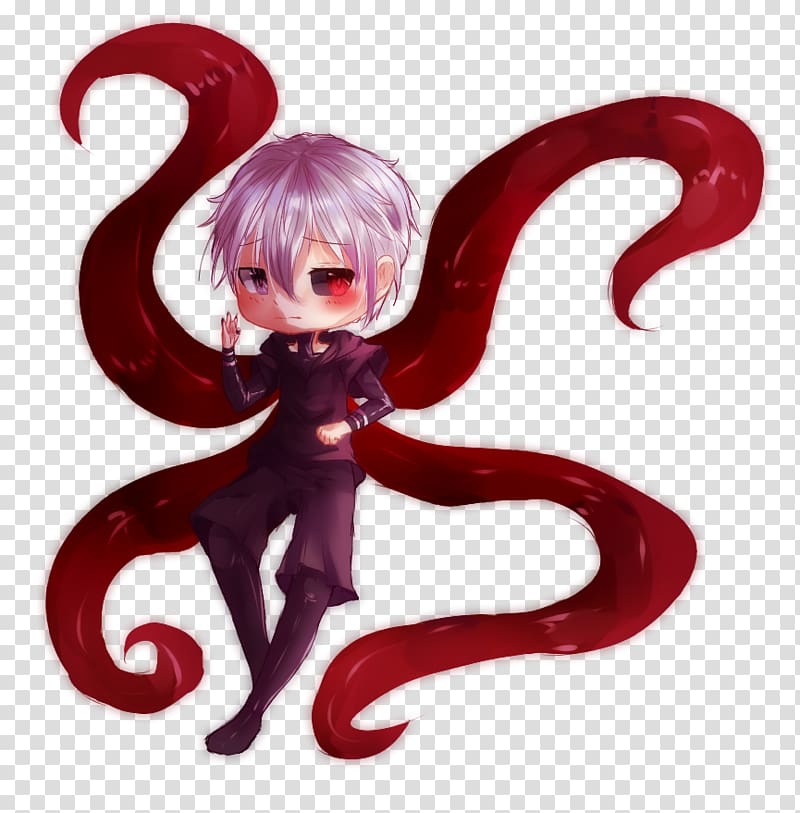 Octopus Figurine Cartoon Organ Legendary creature, kaneki ken chibi transparent background PNG clipart