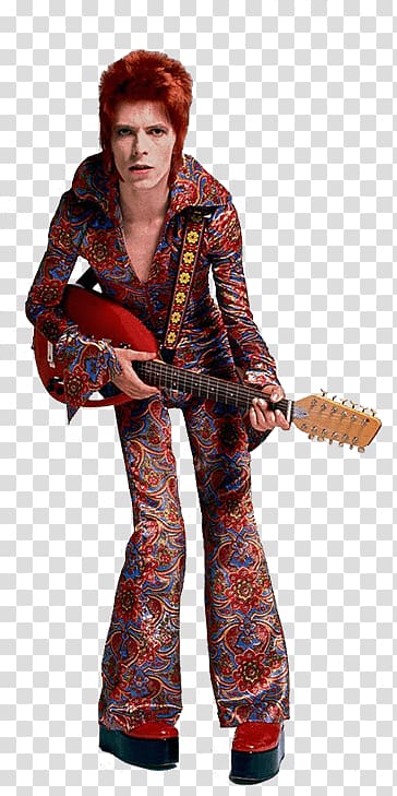 man holding guitar , David Bowie Playing Guitar transparent background PNG clipart