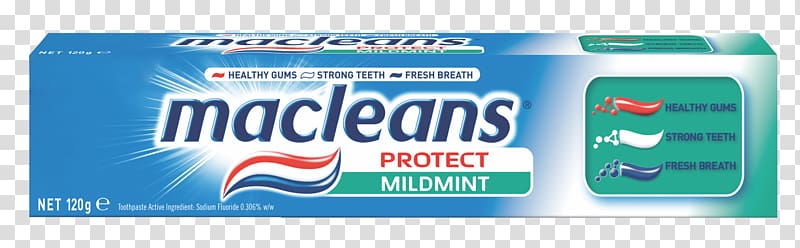 Maclean's Toothpaste Brand Tooth enamel Human tooth, fresh mint transparent background PNG clipart