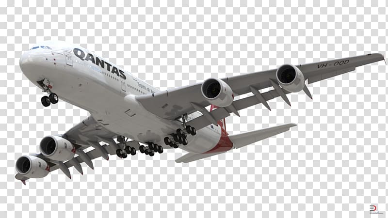 Airbus A380 Qantas Flight 32 Sydney Airport Heathrow Airport Air travel, aircraft transparent background PNG clipart