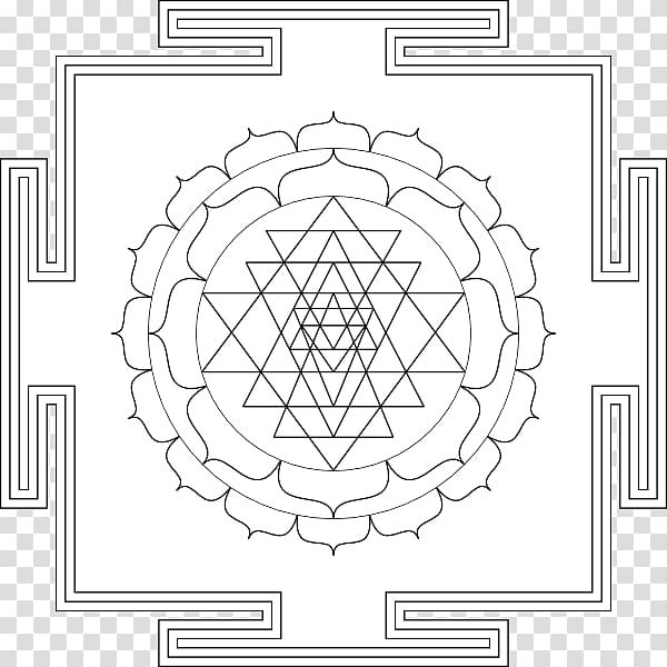 Sri Yantra Symbol Bindu , symbol transparent background PNG clipart