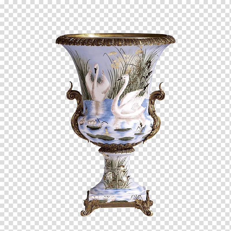 Vase Cygnini Flowerpot, Swan Continental flowerpot transparent background PNG clipart