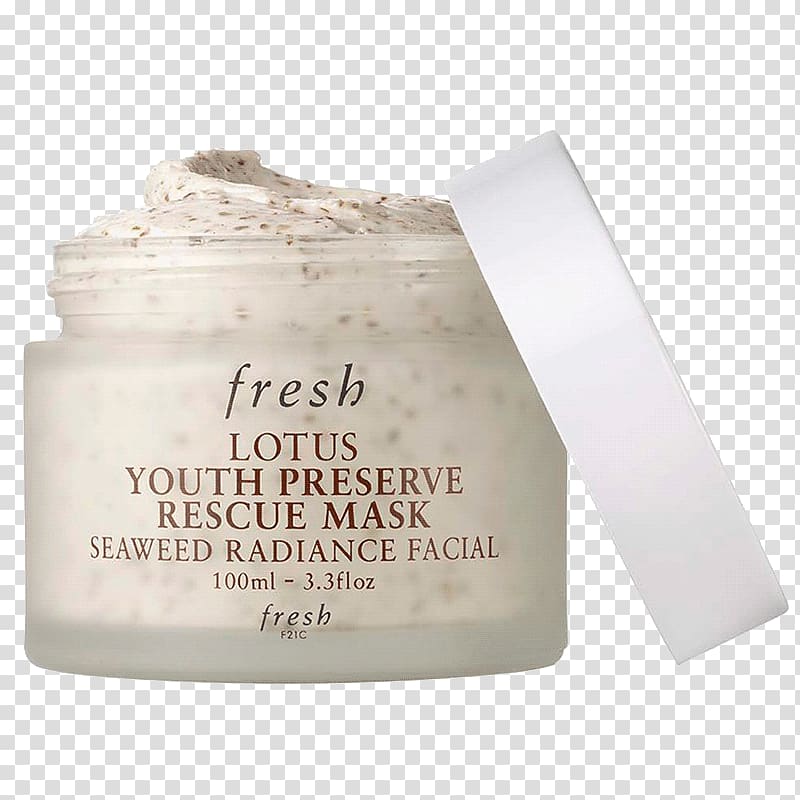 Fresh Lotus Youth Preserve Face Cream EVE LOM Rescue Mask Facial Lotion, mask transparent background PNG clipart