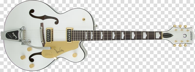 Acoustic-electric guitar Gretsch White Falcon, electric guitar transparent background PNG clipart