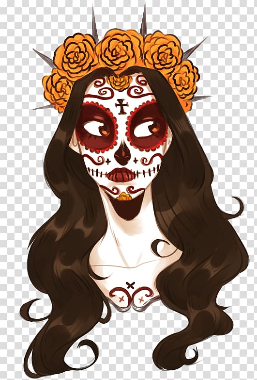 Calavera Day of the Dead Skull Art, Dia De Los Muertos transparent background PNG clipart