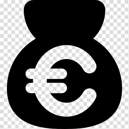 Money bag Euro sign Currency symbol, euro transparent background PNG clipart