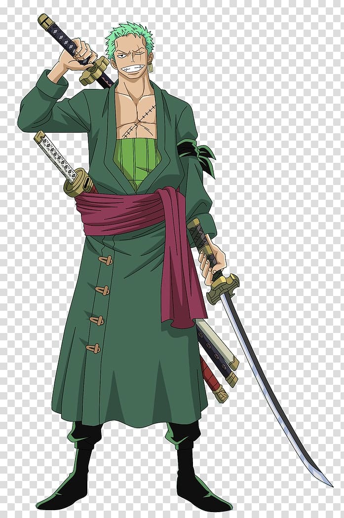man with holding sword with green suit One Piece character, Roronoa Zoro Monkey D. Luffy Itachi Uchiha One Piece Anime, One Piece Zoro transparent background PNG clipart