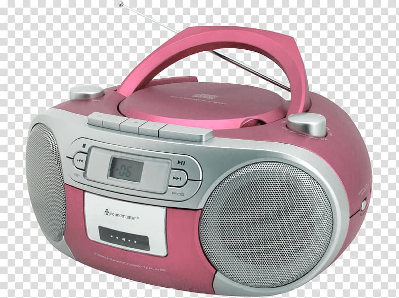 CD player Boombox Compact disc Compact Cassette Soundmaster Radio Scd2000Bl, boombox cd recorder transparent background PNG clipart