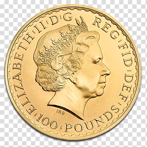Britannia Bullion coin Gold coin, gold transparent background PNG clipart