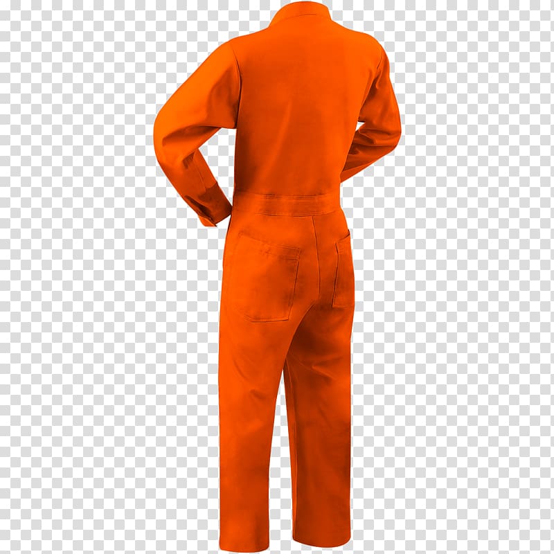 Boilersuit Overall Flame retardant Fire retardant Cotton, orange transparent background PNG clipart
