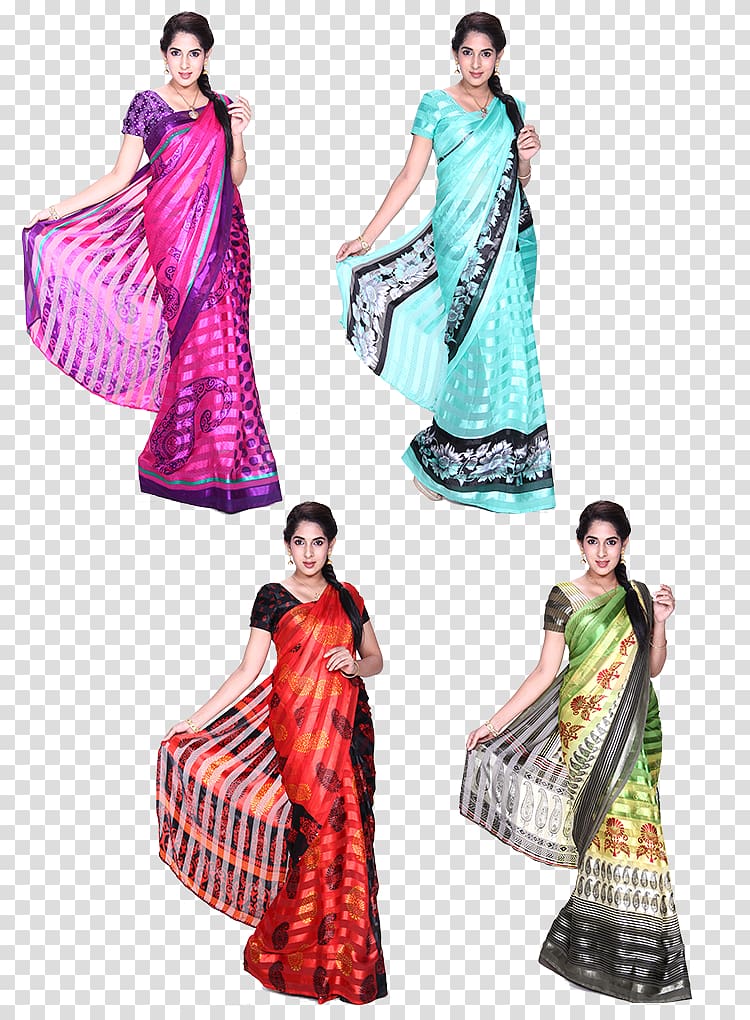 Sari Georgette Satin Dress Fashion design, satin transparent background PNG clipart