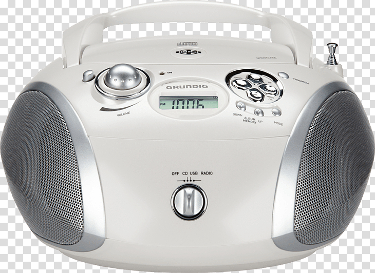 Grundig Radio Rcd 1445 Usb Compact disc Compressed audio optical disc Boombox, radio transparent background PNG clipart