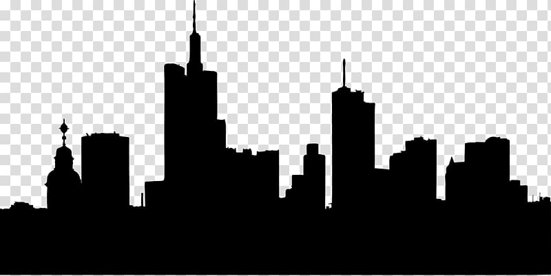 Main Tower Zeilgalerie, city silhouette transparent background PNG clipart