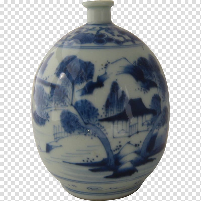 Canton porcelain Blue and white pottery Ceramic, vase transparent background PNG clipart