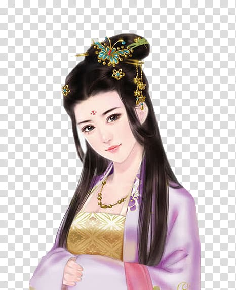 Icon, Chinese wind classical beauty transparent background PNG clipart