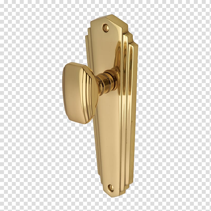 Brass Door handle Lockset, Brass transparent background PNG clipart