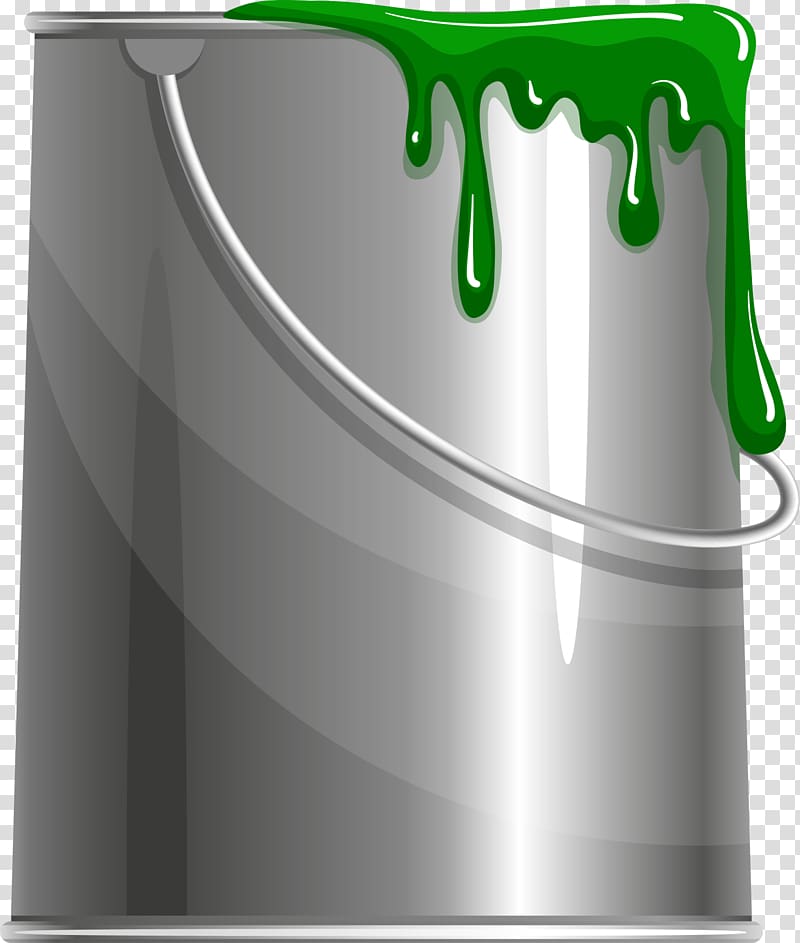 Painting Bucket, Silver simple paint bucket transparent background PNG clipart
