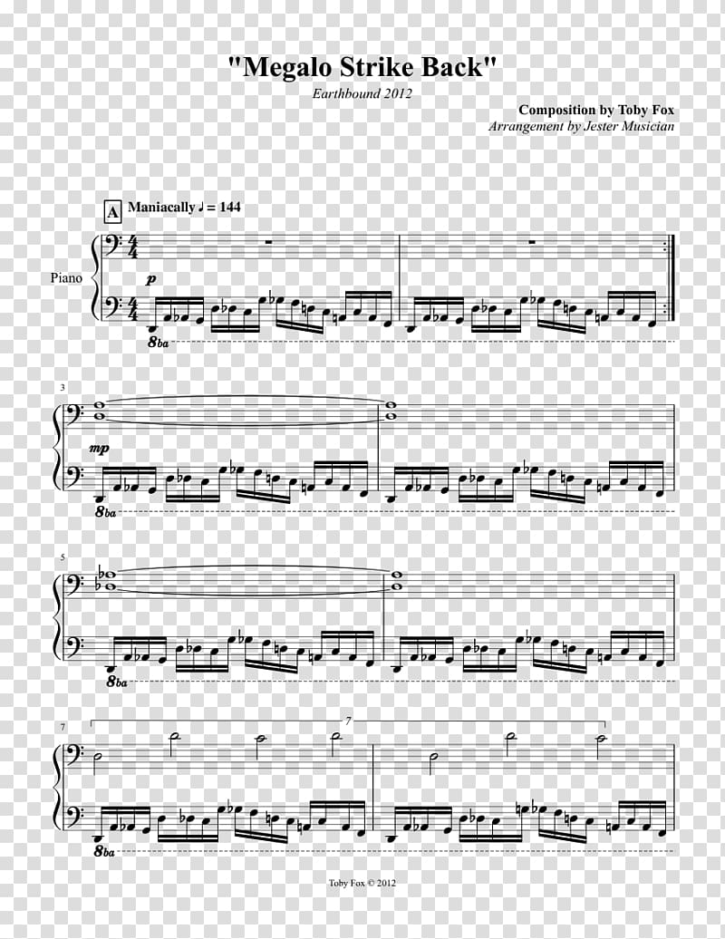 Megalo Strike Back Sheet Music Song Undertale Piano, sheet music transparent background PNG clipart