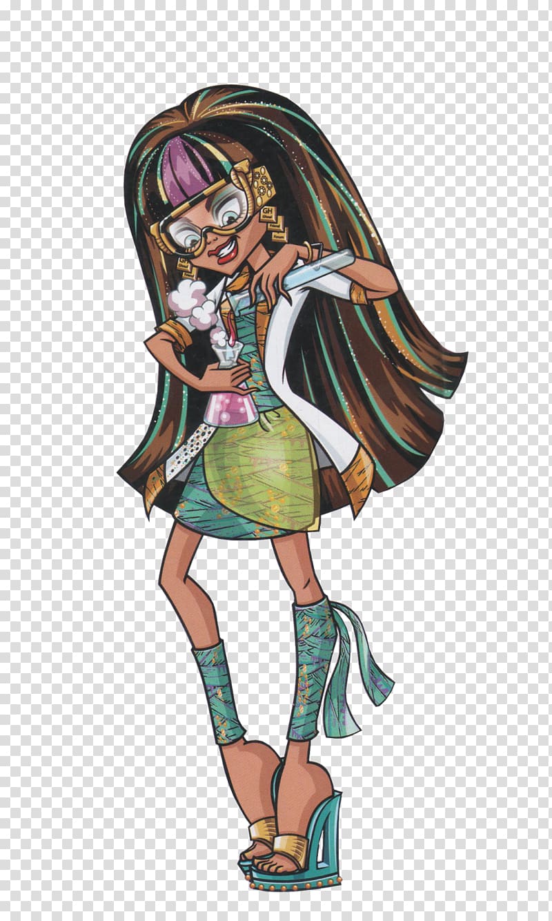 Monster High Cleo DeNile Doll Frankie Stein Lagoona Blue, doll transparent background PNG clipart