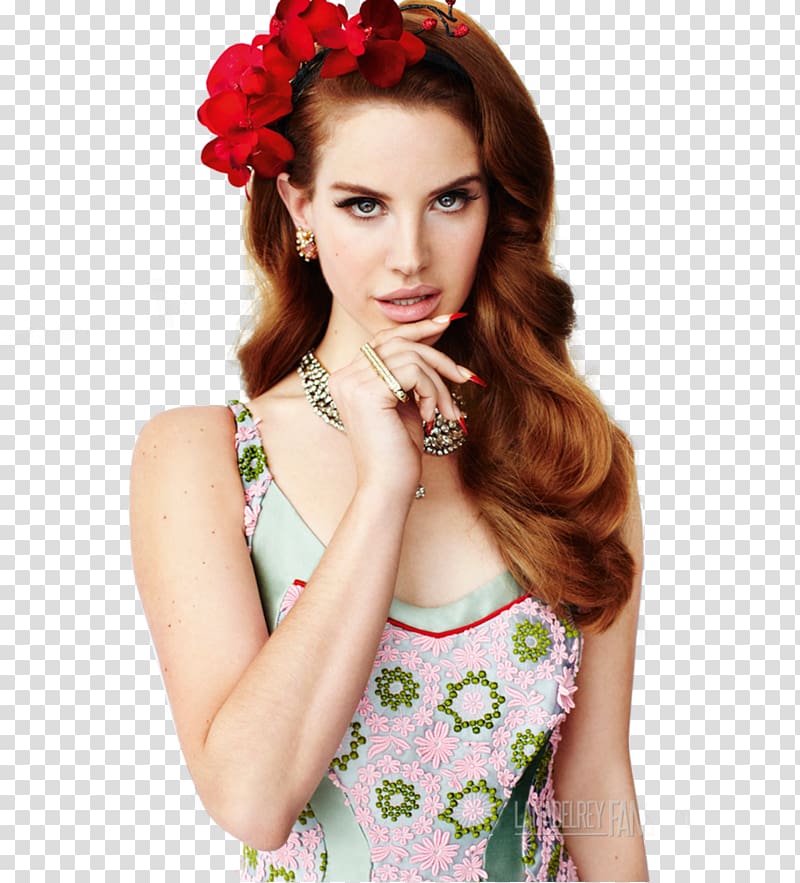 Lana Del Rey grapher Vogue Fashion , ginger transparent background PNG clipart