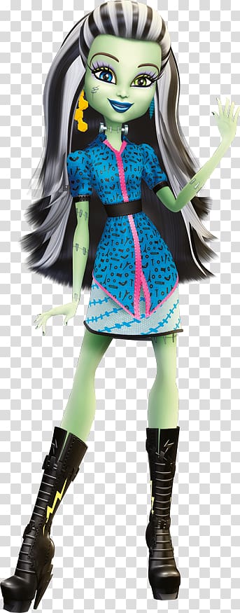 Doll Frankie Stein Monster High Skelita Calaveras, doll transparent background PNG clipart