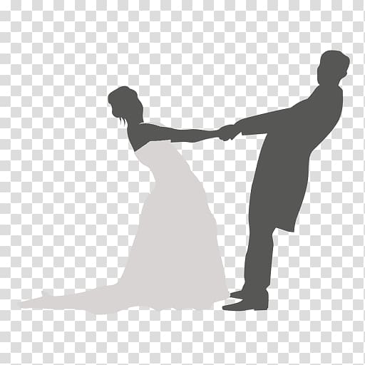 Silhouette Dance Wedding couple Marriage, continental silhouette bride transparent background PNG clipart