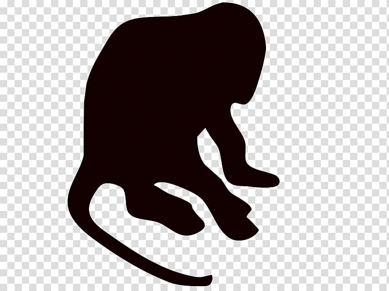 Silhouette Monkey Drawing, black monkey transparent background PNG clipart