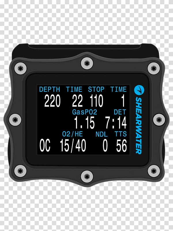 Dive Computers Underwater diving Shearwater Research Electronics Trimix, x display rack transparent background PNG clipart