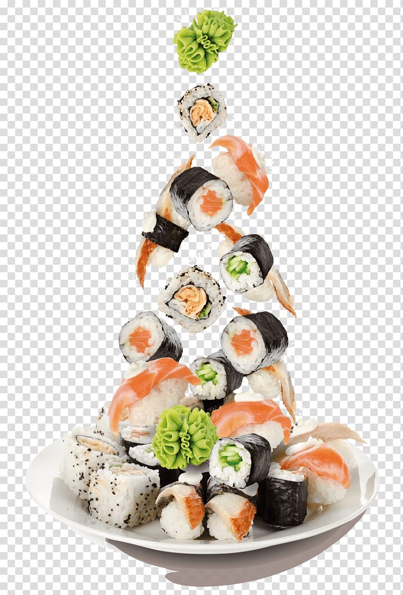 California roll Sushi Gimbap Japanese Cuisine, sushi transparent background PNG clipart