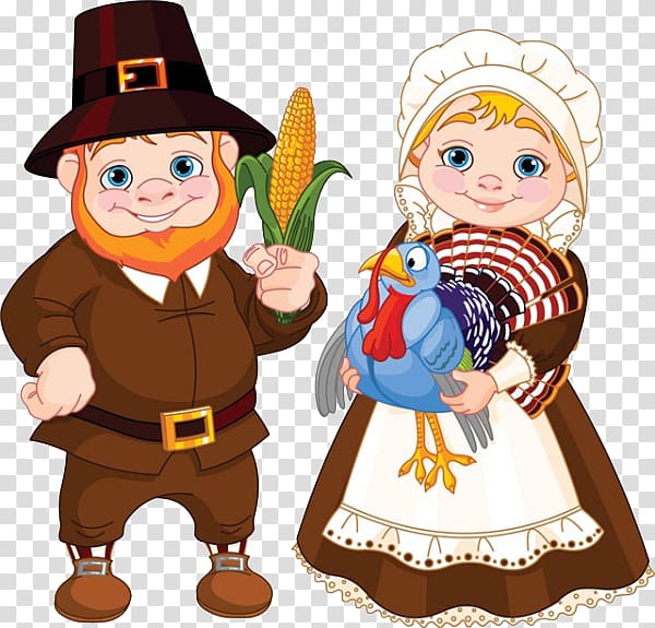 Pilgrim , Free to pull the couple transparent background PNG clipart