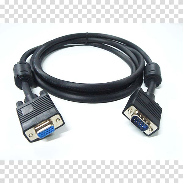 Graphics Cards & Video Adapters VGA connector Super video graphics array Electrical cable D-subminiature, Computer transparent background PNG clipart