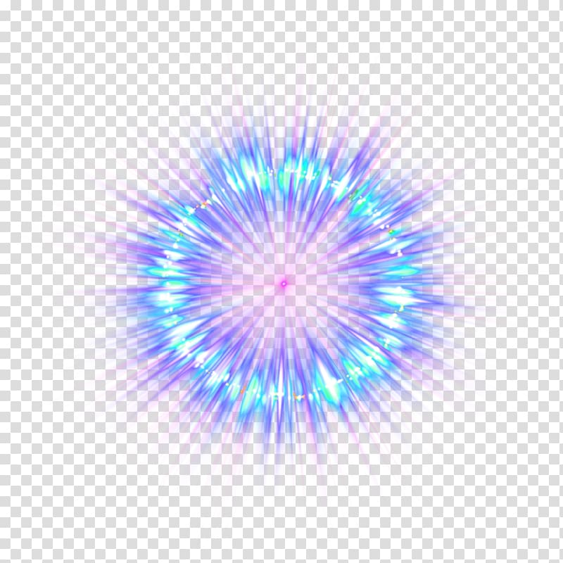 round blue and purple optical illusion, PicsArt Studio Sticker Explosion Destello Fireworks, Blue fade light effect element transparent background PNG clipart