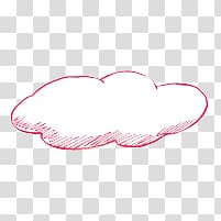 painted pink clouds transparent background PNG clipart