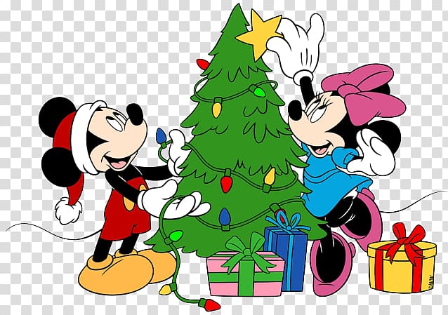 Mickey Mouse Minnie Mouse Pluto Christmas , Disney Tree transparent background PNG clipart