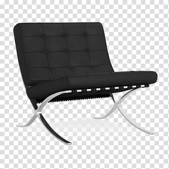 Barcelona chair Couch Furniture Design, chair transparent background PNG clipart