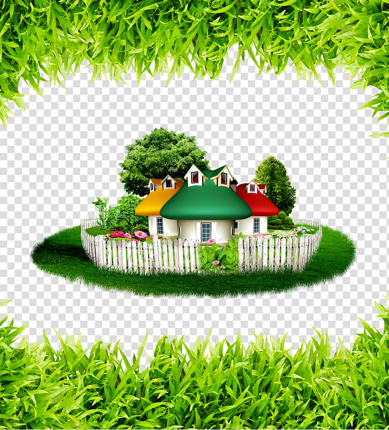 Nature Lawn Landscape Artificial turf, Green house transparent background PNG clipart