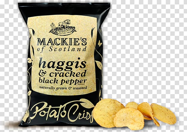 Potato chip Haggis Scottish cuisine Scotch whisky Mackie's, crisp taste transparent background PNG clipart