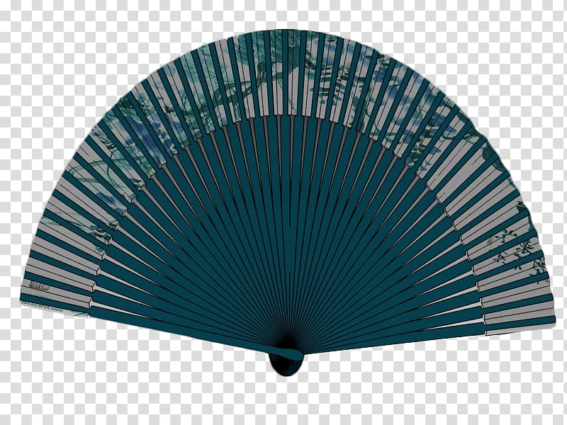 Paper Hand fan Units of measurement Yellow, Blue green Japanese folding fan transparent background PNG clipart