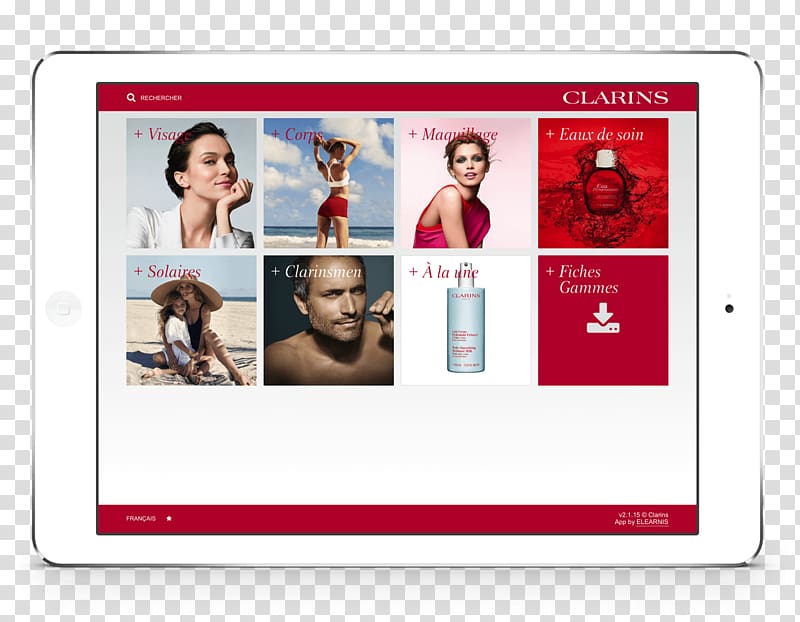 Brand Library Clarins ELEARNIS Display advertising, Clarins transparent background PNG clipart