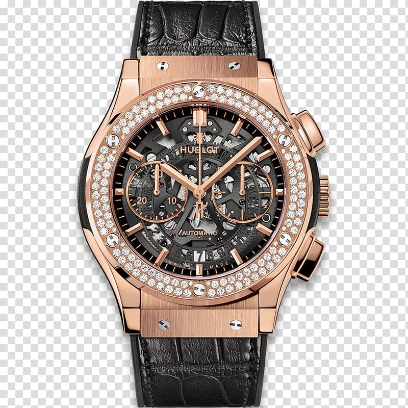 Chronograph Hublot Classic Fusion Automatic watch, watch transparent background PNG clipart