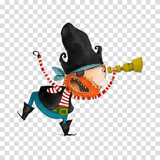 Piracy Drawing Cartoon Illustration, Creative cartoon pirates transparent background PNG clipart